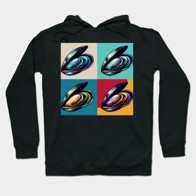 Pop Oysters Sponge Art - Cool Underwater Hoodie by PawPopArt